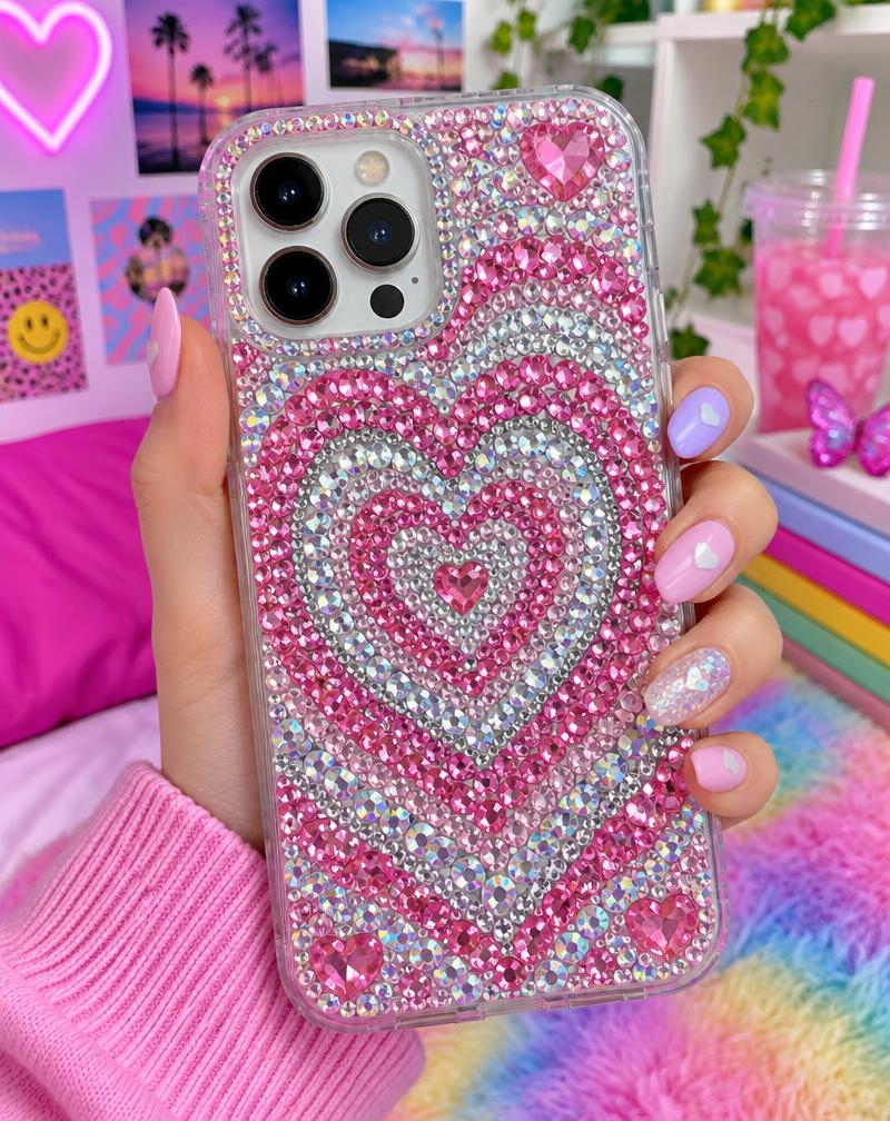 Telefoon bedazzled met Ziveri steentjes
